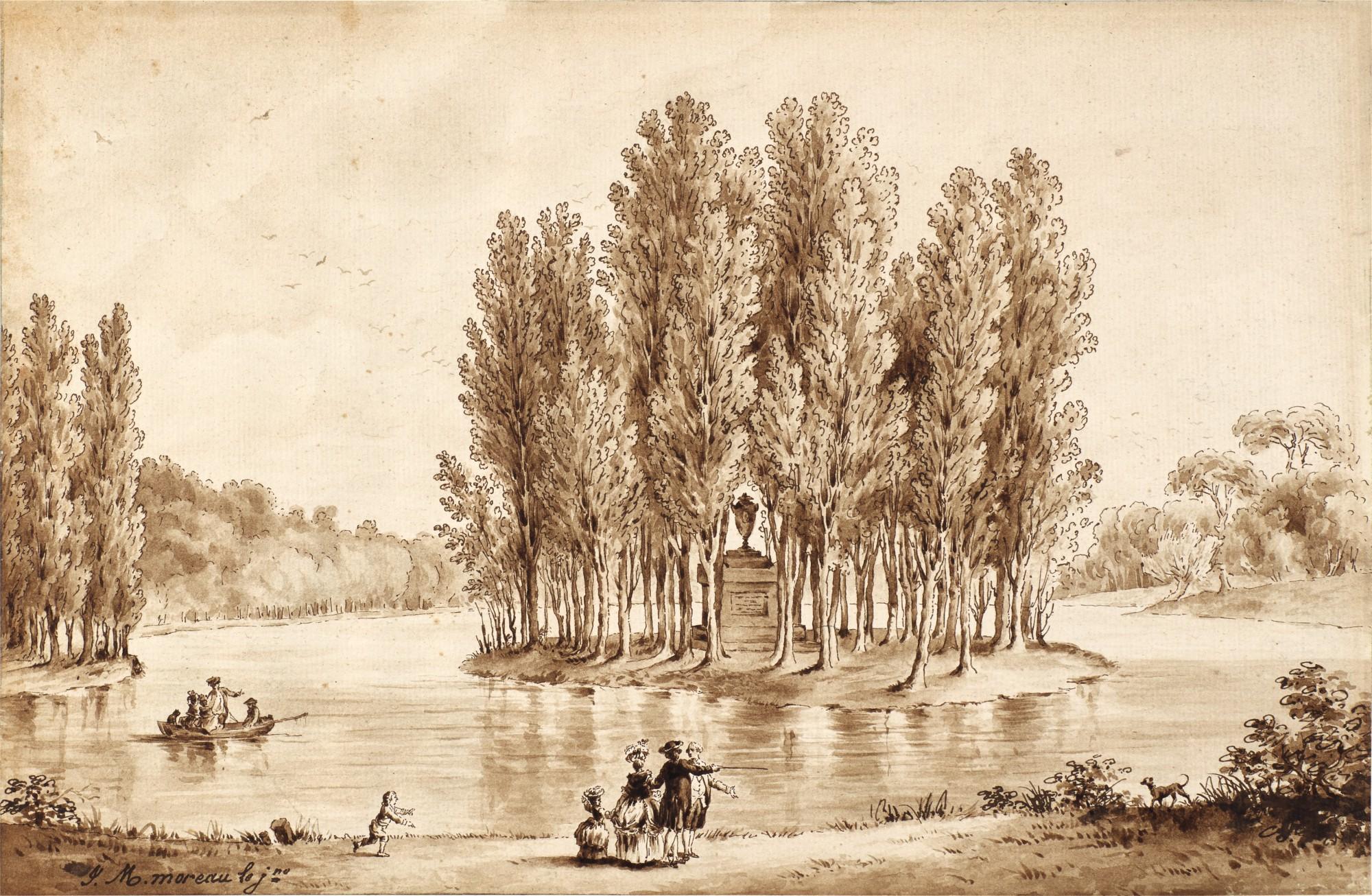 Jean-Michel Moreau - Jean Jacques Rousseau\'s Tomb