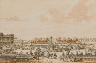 Jean-Michel Moreau - La place Louis XV en 1770