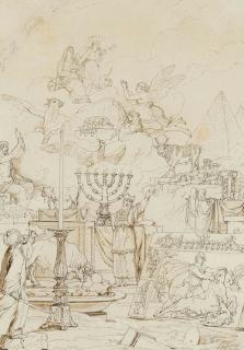 Jean-Michel Moreau - Le chandelier d\'or à sept branches du Temple de Jérusalem