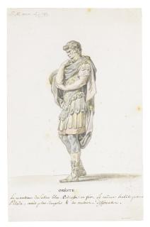 Jean-Michel Moreau - Recto: A Costume Design For Oreste In \