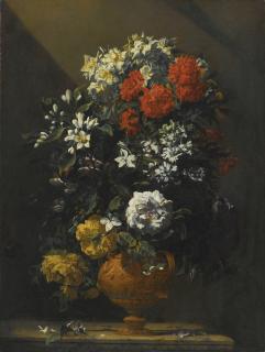 Jean-Michel Picart - Still Life Of Flowers In A Bronze Vase