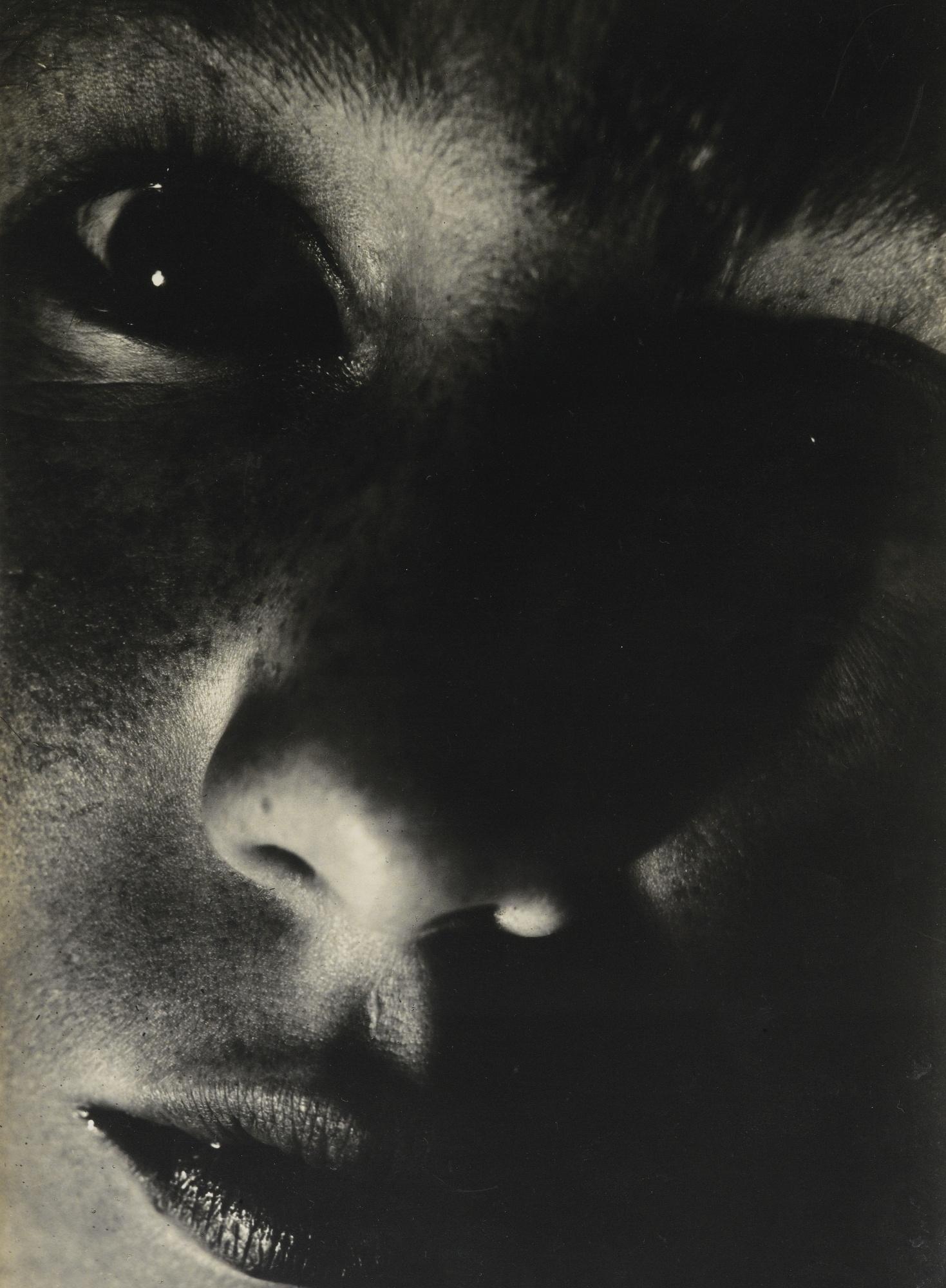 Jean Moral - Sans Titre (Visage), 1930Vintage Silver Print, Stamped \'Jean Moral Paris\' On The Reverse.