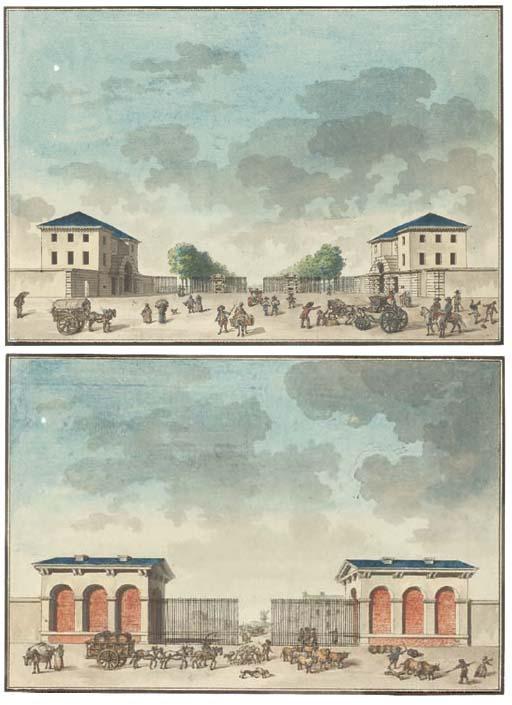 Jean-Nicolas-Louis Durand - La barrière Saint-Jacques; et La barrière d\'Orléans