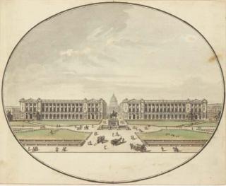Jean-Nicolas-Louis Durand - La place de la Concorde (Place Louis XV), l\'église de la Madeleine dans le fond