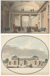 Jean-Nicolas-Louis Durand - L\'extérieur des Capucins de la chaussée d\'Antin; et L\'intérieur de l\'église du Saint Esprit