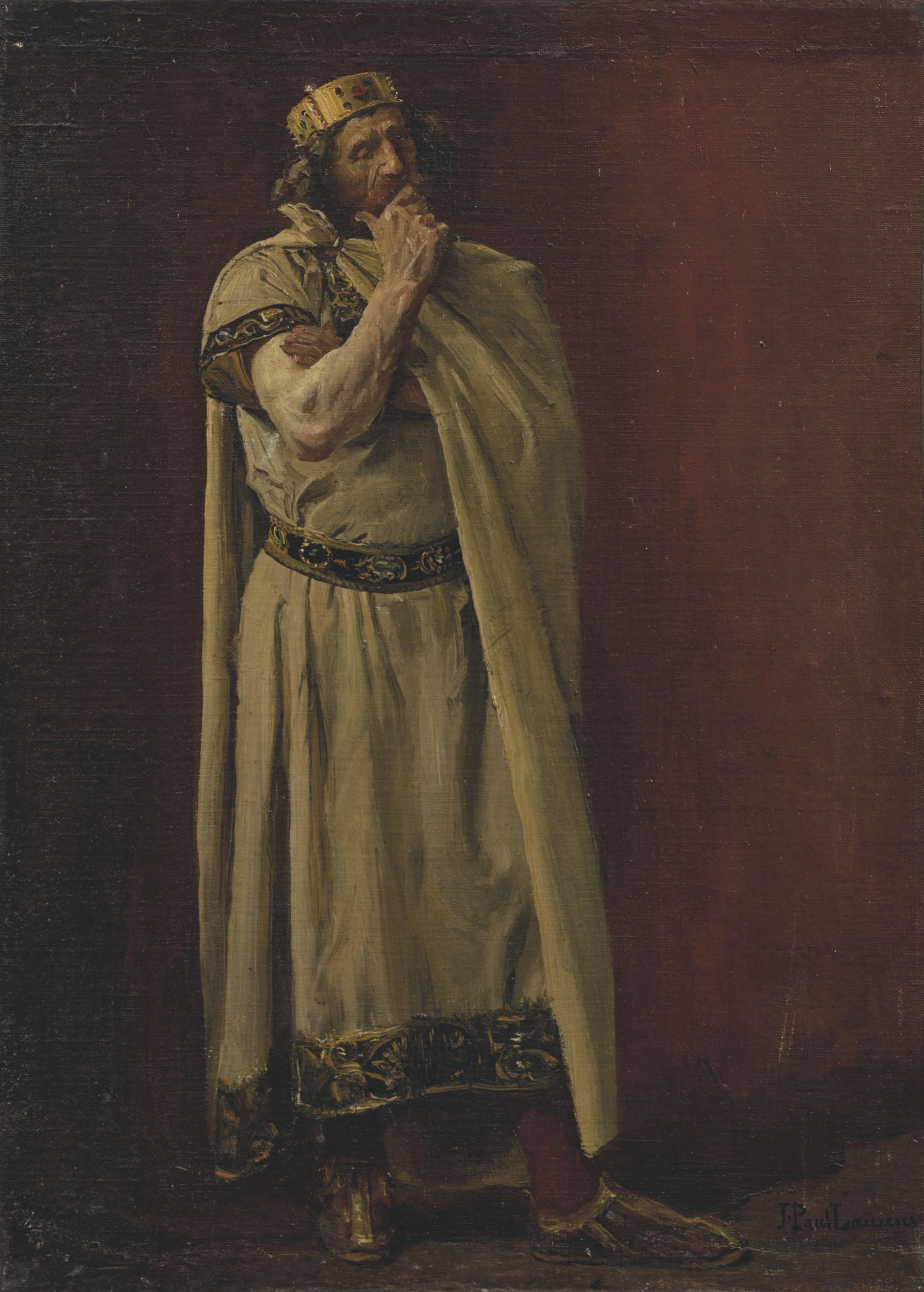 Jean-Paul Laurens - Étude de Mérovingien, histoire d\'Hilpérik