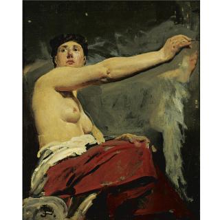 Jean-Paul Laurens - Study For The Central Figure In The Ceiling Of The Palais De La Legion D\'Honneur