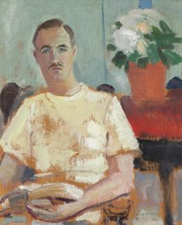 Jean-Paul Lemieux - Portrait Of A Man Reading