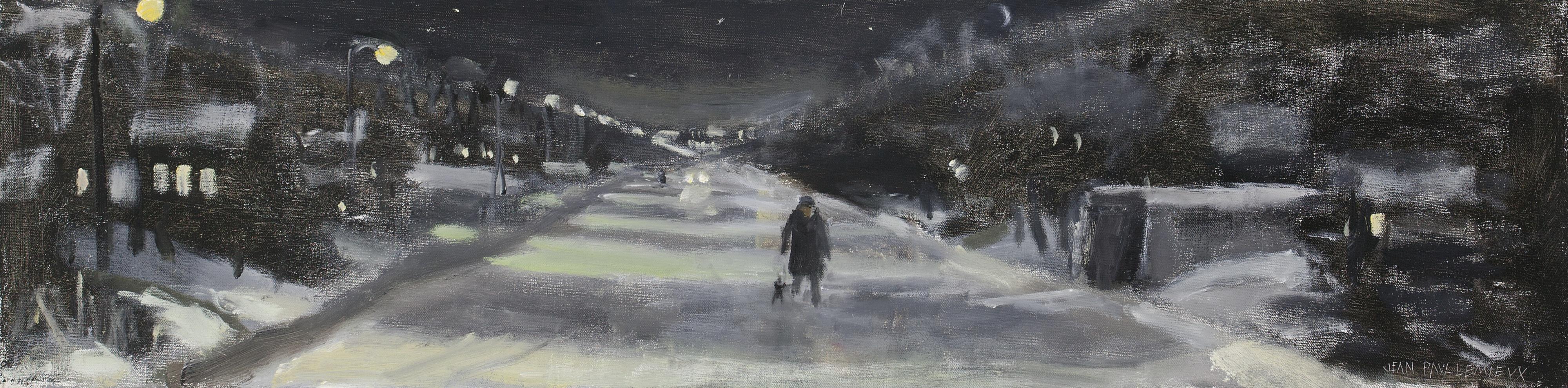 Jean-Paul Lemieux - Soir D\'Hiver Sur La Rue Dickson