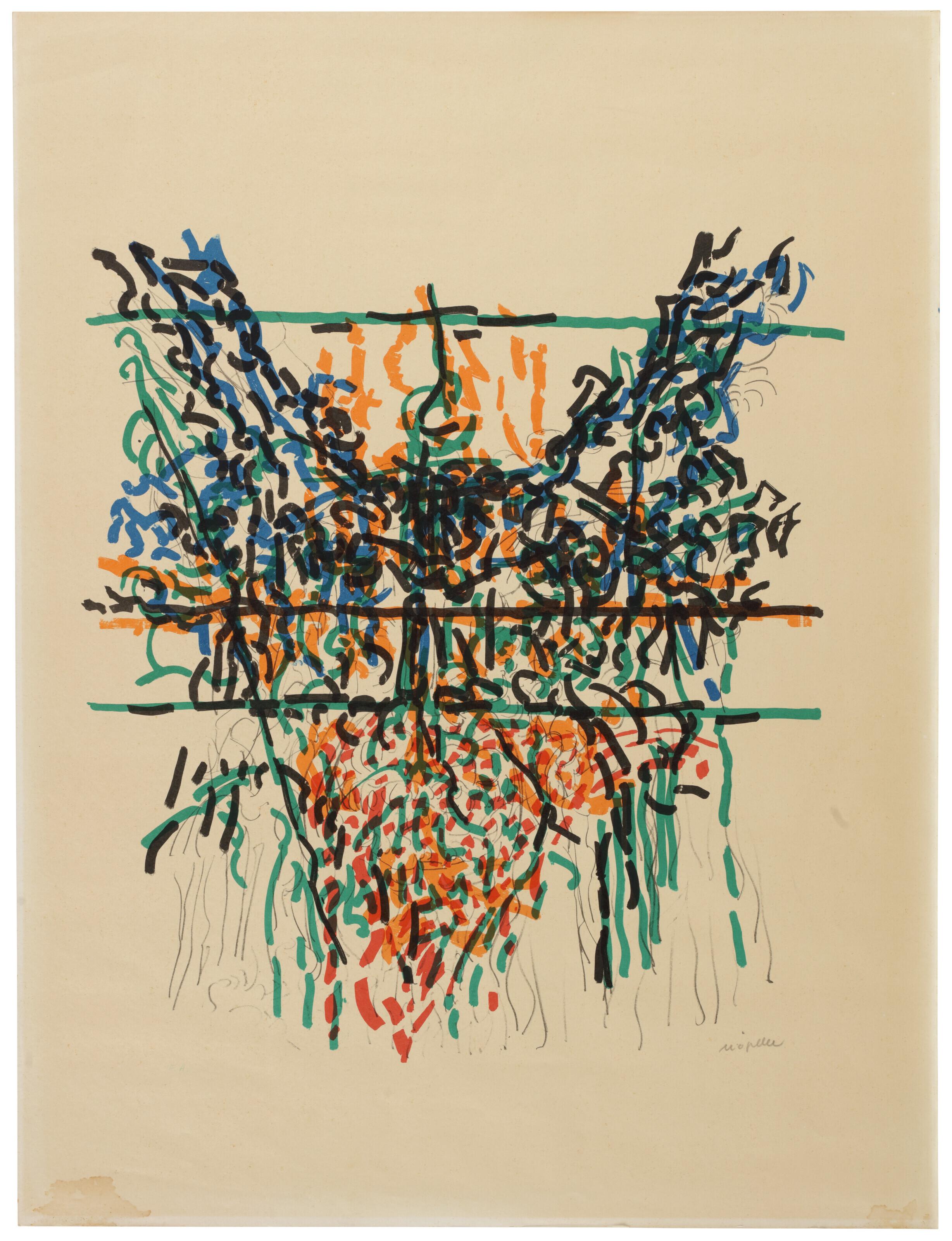 Jean-Paul Riopelle - Untitled (Affiche Charleroi avant la lettre)