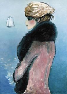 Jean-Pierre Cassigneul - Femme à la fourrure