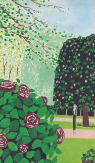 Jean-Pierre Cassigneul - Femme dans un parc