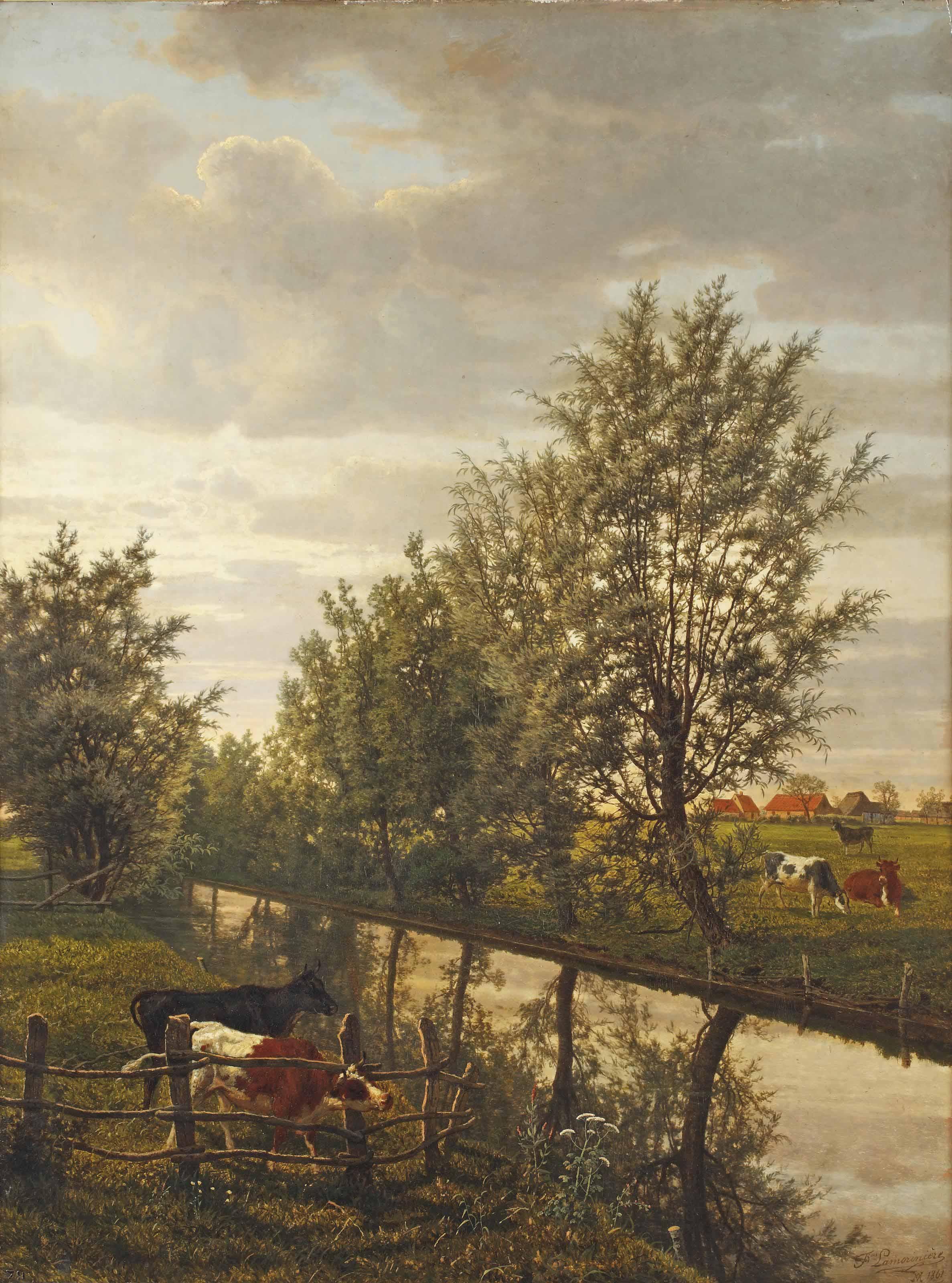 Jean Pierre François Lamorinière - Au Bord Du Canal