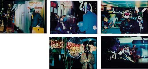 Jean-Pierre Khazem - Massage, Clochard, Pool, Kebab and Car, 1998