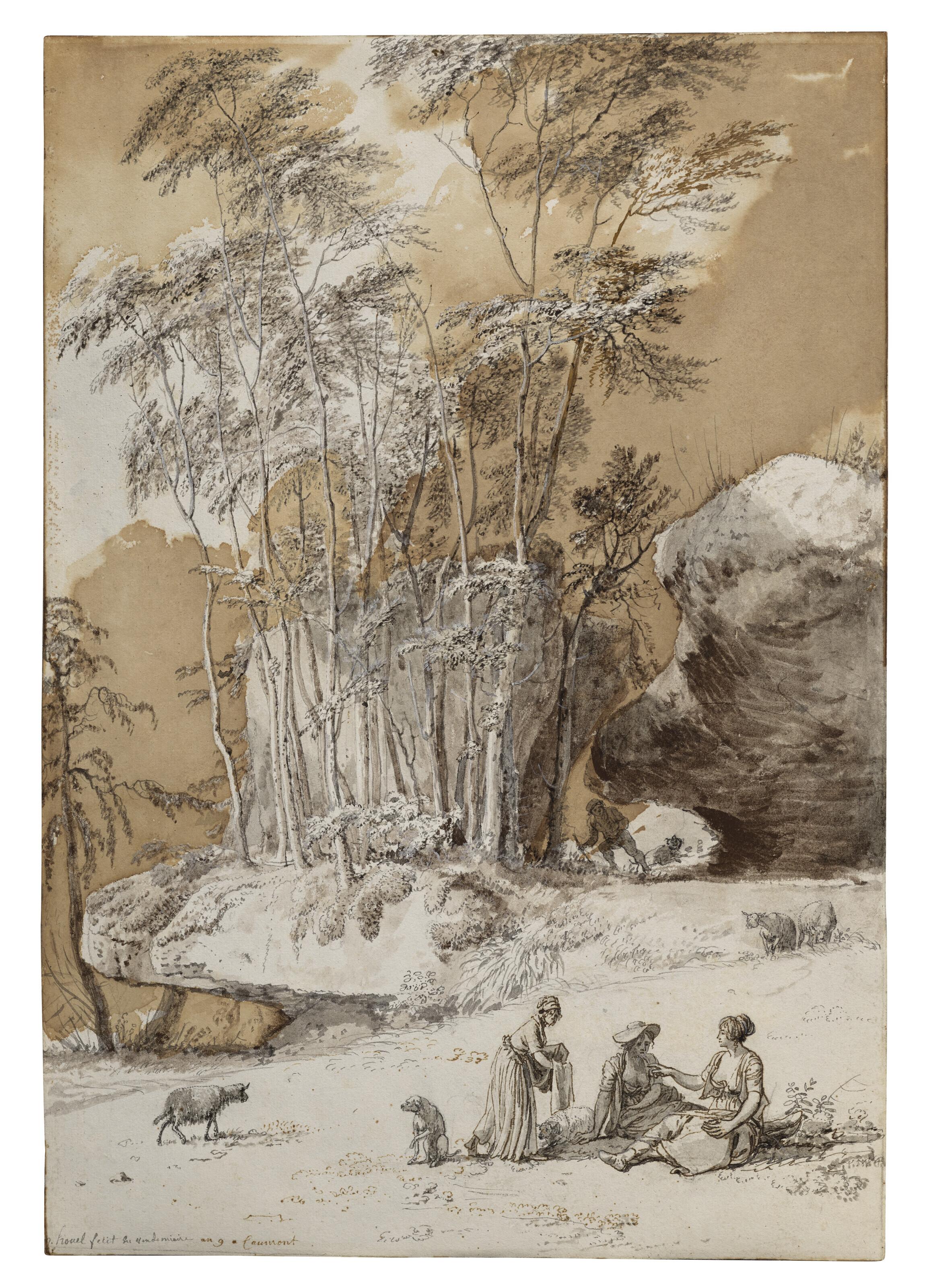 Jean-Pierre-Louis-Laurent Houel - Repos En Bordure De Forêt