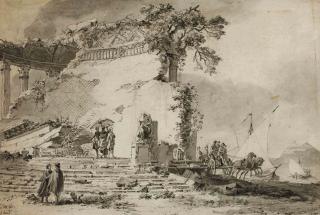 Jean-Pierre-Louis-Laurent Houel - Scène imaginaire au milieu de ruines
