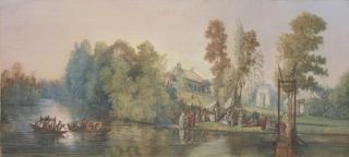 Jean-Pierre Norblin De La Gourdaine - Scène Galante: Pique-Nique Au Bord D\'Un Lac