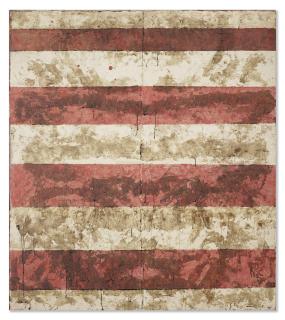 Jean-Pierre Pincemin - Composition rouge et blanche