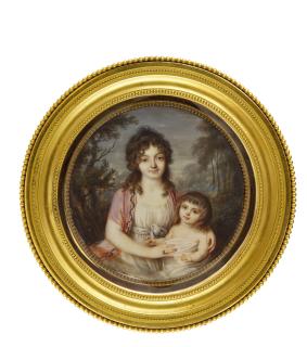 Jean Pierre Thiboust - Portrait Of A Mother And Child