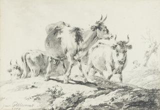 Jean Pillement - Four cows