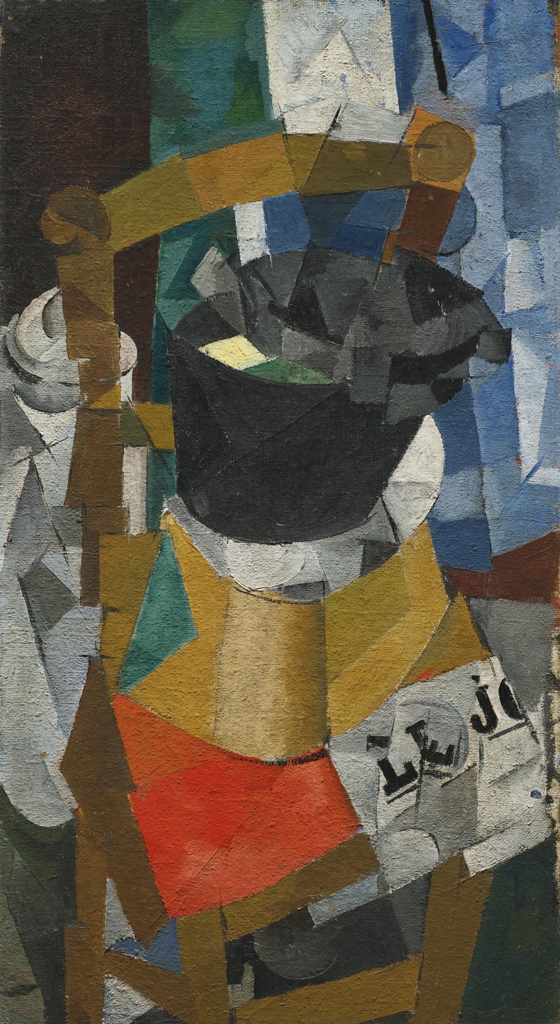 Jean Pougny - Chaise Et Boîte À Chapeaux