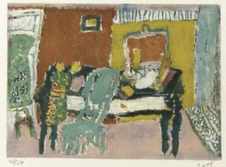 Jean Pougny - Interior of A Room With A Table