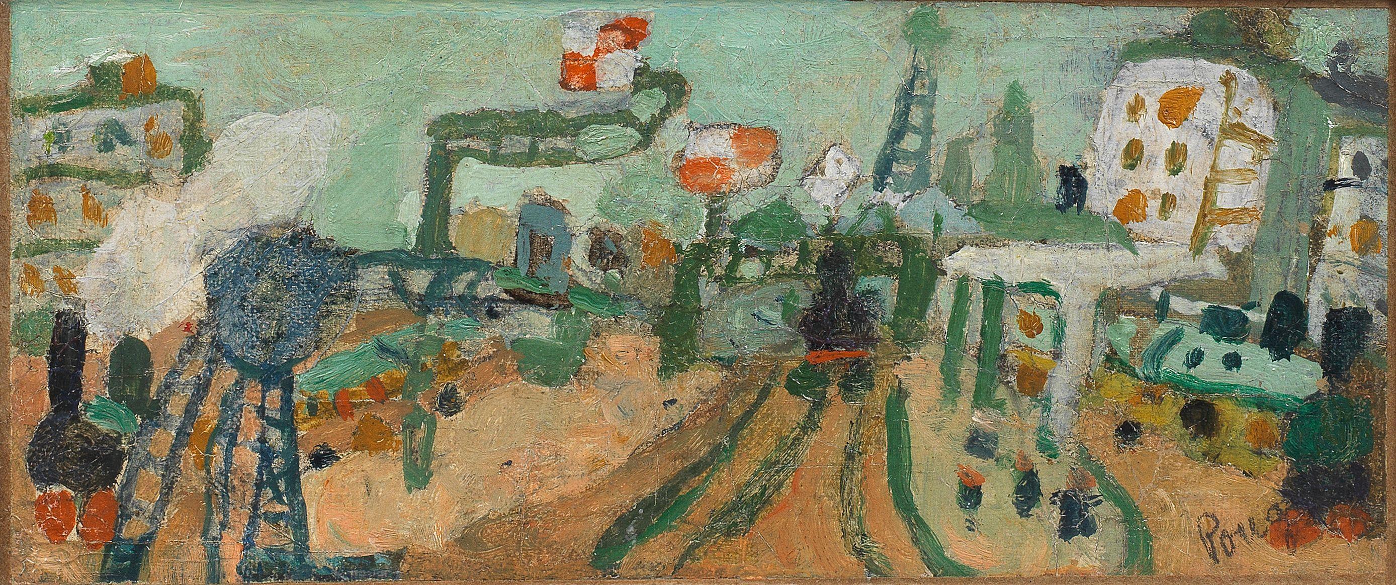 Jean Pougny - Paysage de Paris (La Ligne de Chemin de Fer)