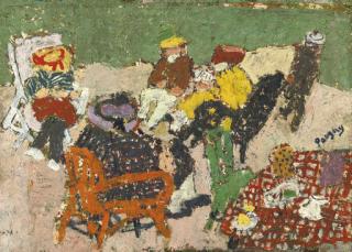 Jean Pougny - Personnages dans le jardin