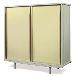 Jean Prouve - A Lacquered Aluminum And Oak Demountable Armoire, 1951