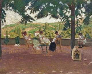 Jean Puy - Personnages sur la terrasse ou Ma mère et mes sœurs