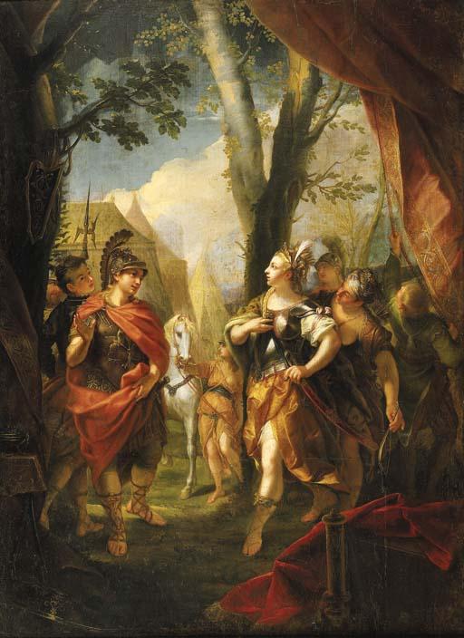 Jean Raoux - L\'incontro di Enea e Didone prima della caccia reale