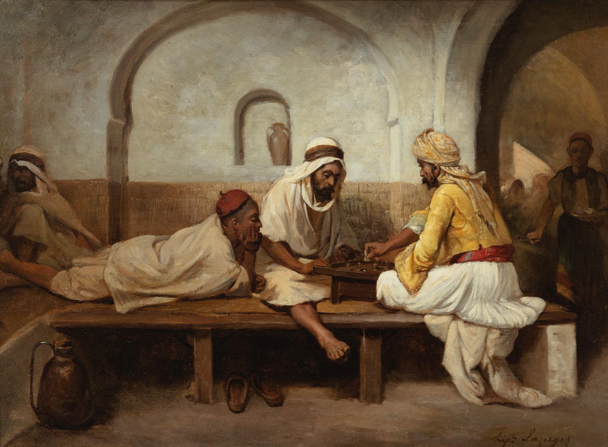 Jean Raymond Hippolyte Lazerges - PLAYING CHESS