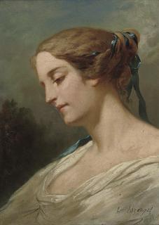 Jean Raymond Hippolyte Lazerges - Portrait of young beauty
