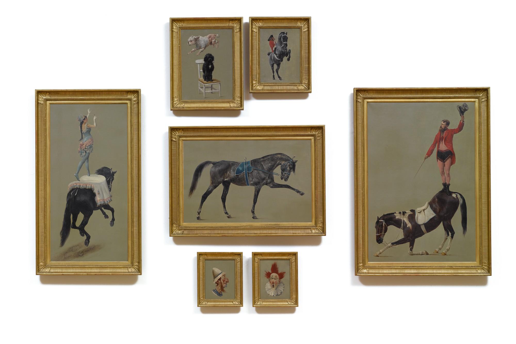 Jean Richard Goubie - Le Cirque Molier (Set Of Seven Paintings)