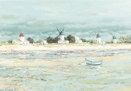 Jean Rigaud - Noirmoutier - Les Moulins sur la dune