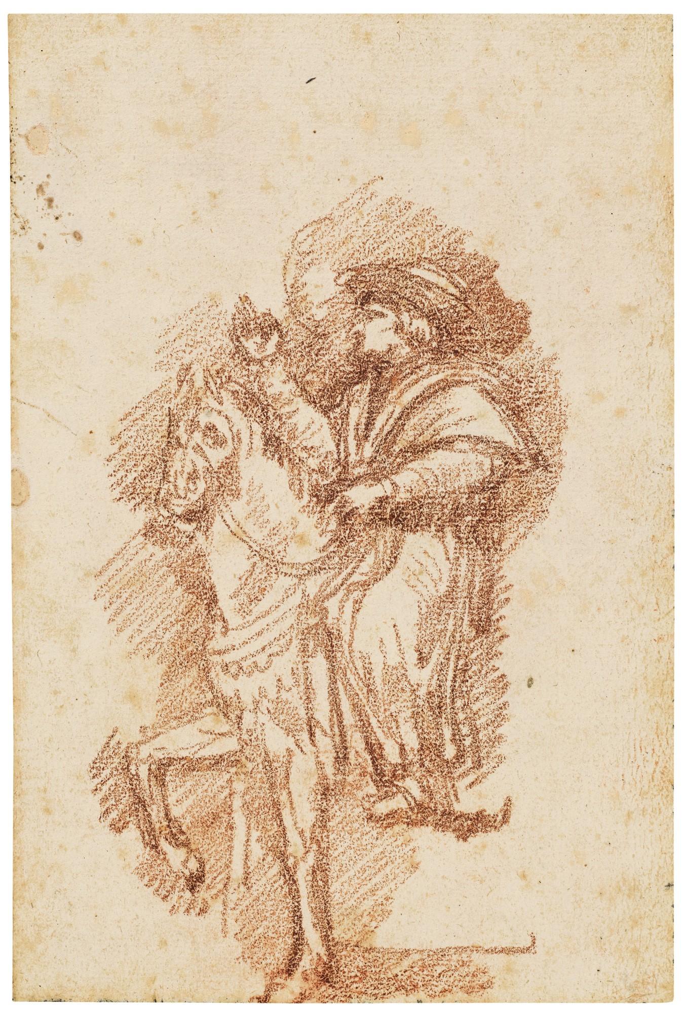 Jean-Robert Ango - A Cleric on horseback giving his blessing, traditionally identified as Clement XIII