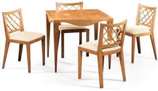 Jean Royère - Croisillon Table And Four Chairs, Circa 1950