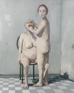 Jean Rustin - Femme mettant sa main dans la bouche d\'un autre