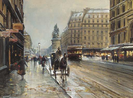 Jean Salabet - L\'équipage en route à Paris