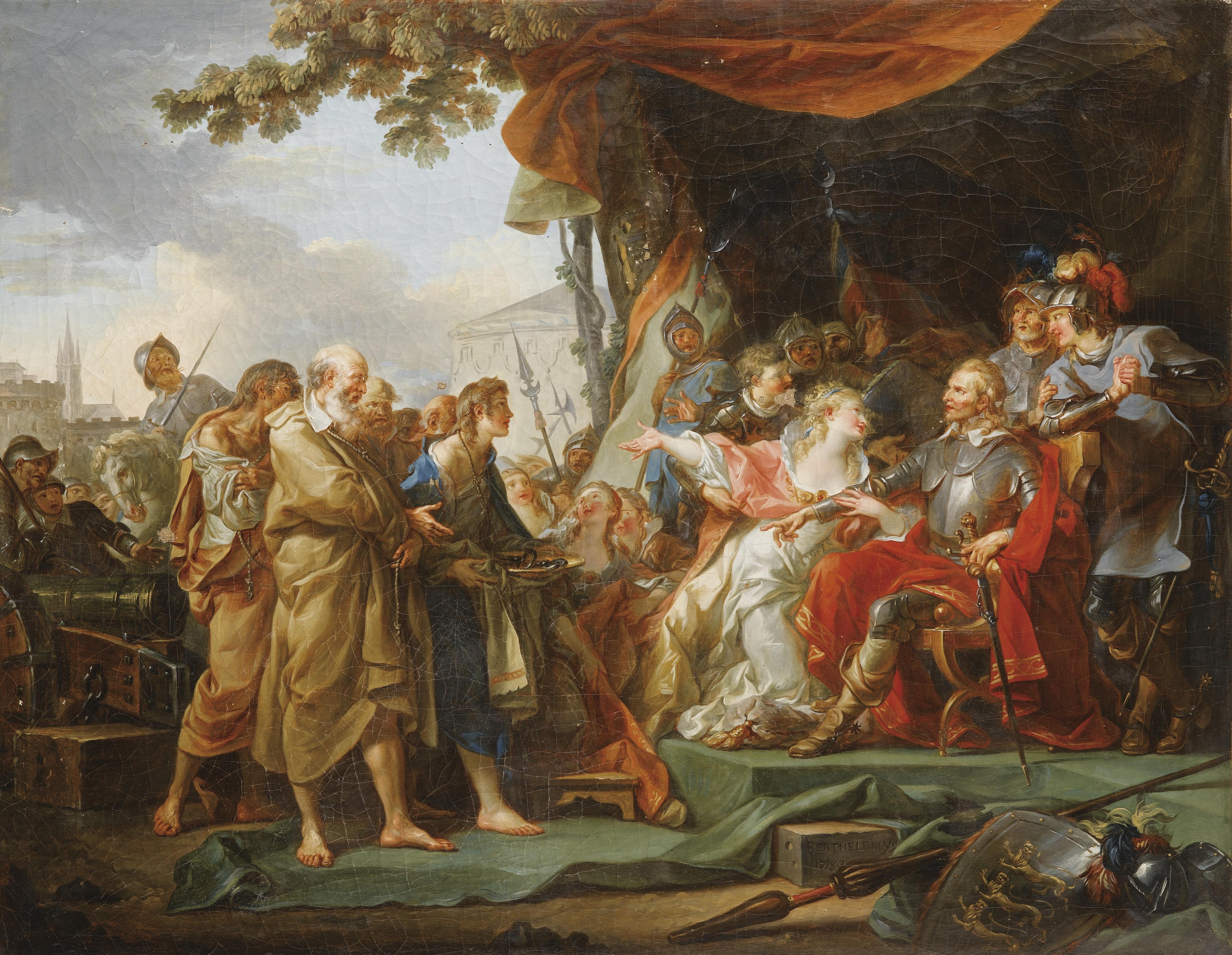 Jean-Simon Berthélemy - Les Bourgeois De Calaisjean-Simon Berthélemy ; The Burghers Of Calais ; Signed And Dated Lower Centre ; Oil On Canvas