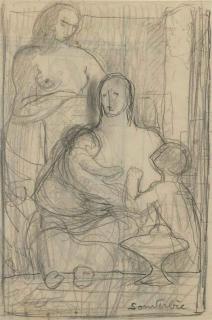 Jean Souverbie - Etude pour La Famille