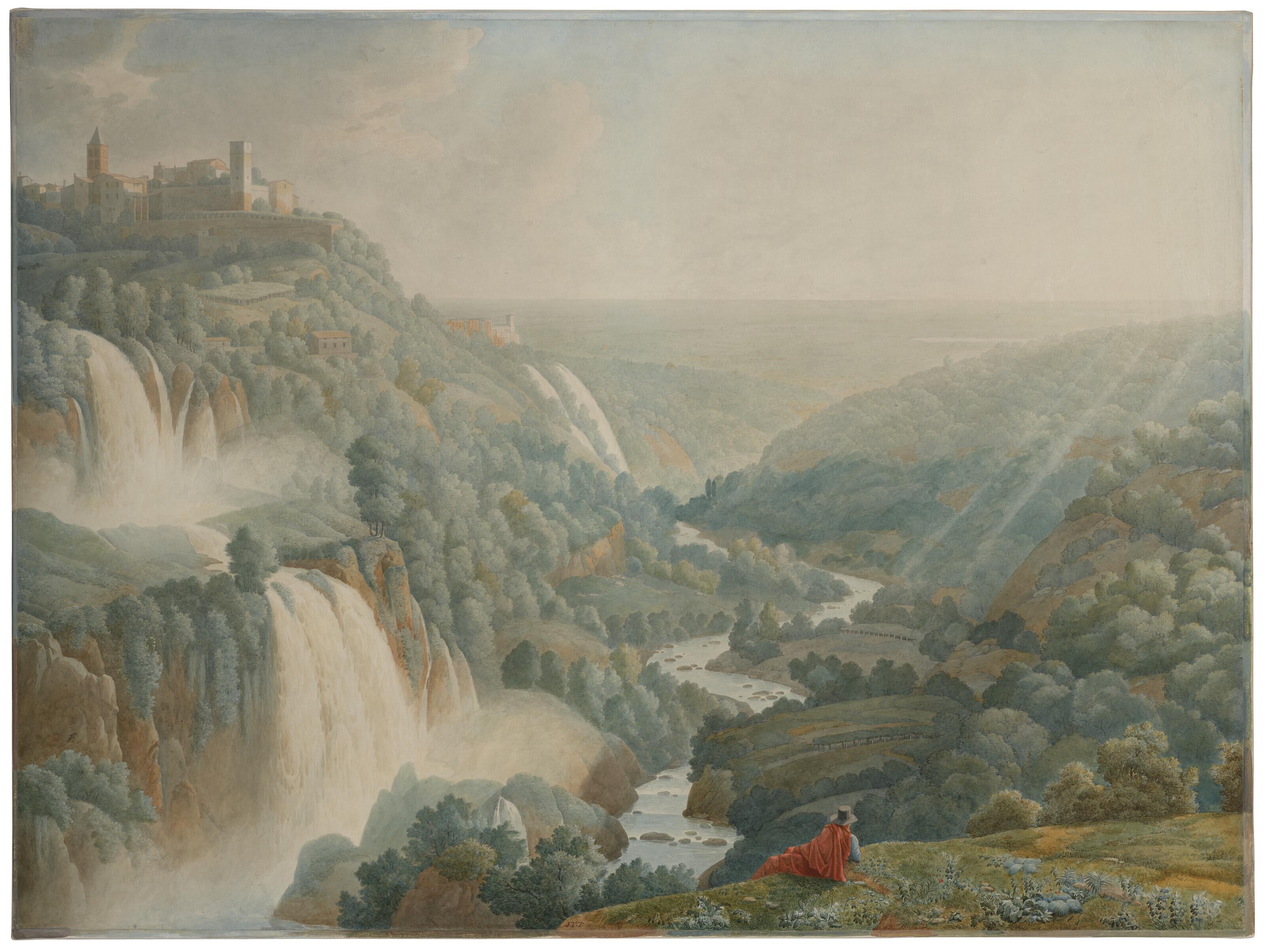 Jean-Thomas Thibault - Les Chutes De Tivoli, Un Artiste Au Premier Plan