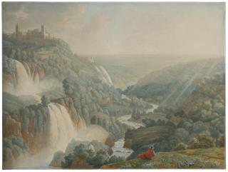 Jean-Thomas Thibault - Les Chutes De Tivoli, Un Artiste Au Premier Plan