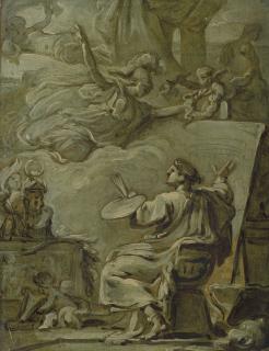 Jean Touze - Un peintre inspiré par Minerve dans son atelier