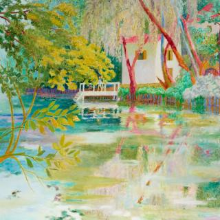 Jean Venitien - Girl, Walking on Bridge