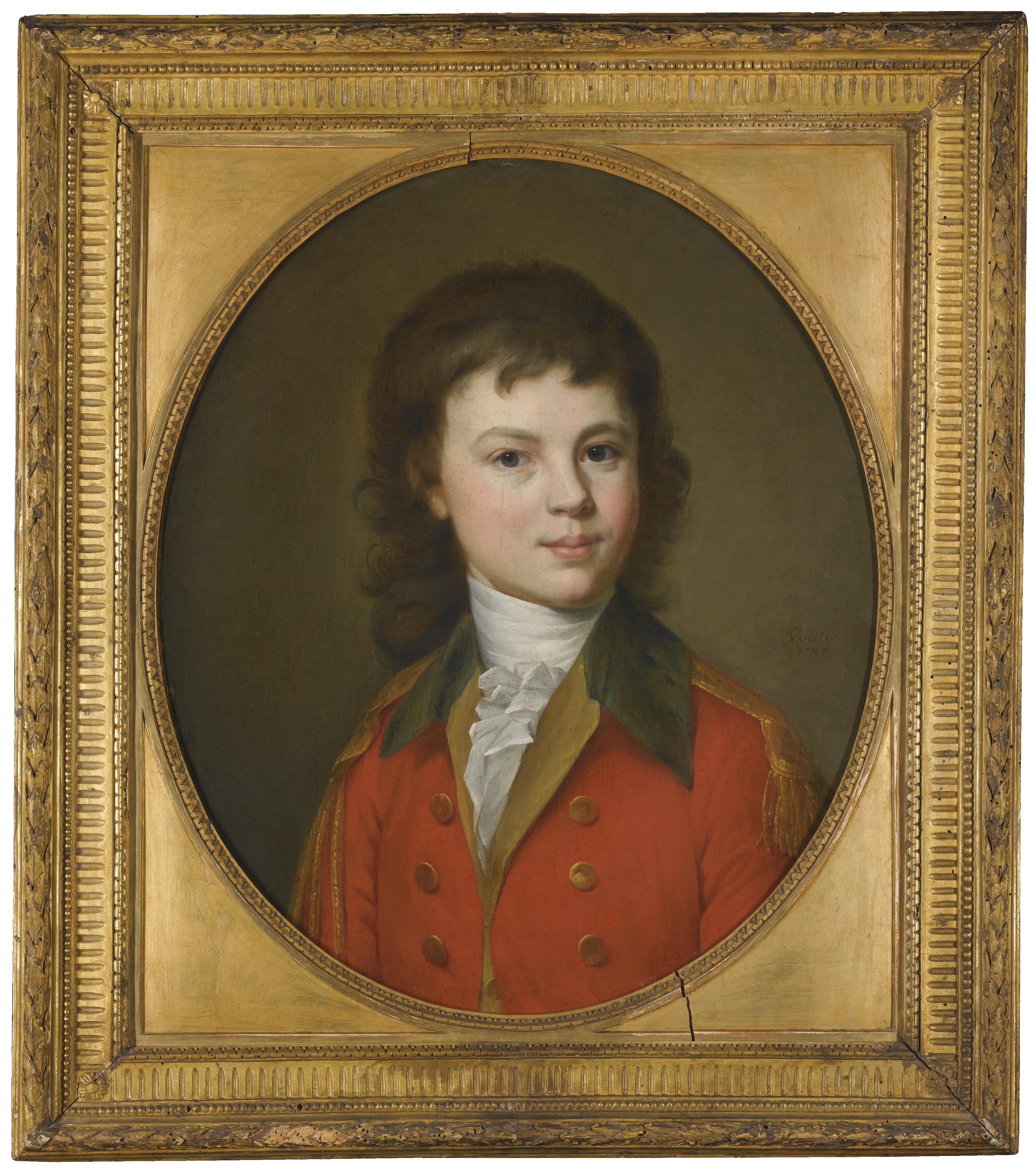 Jean Voille - A Portrait Of Count Paul Alexandrovich Stroganoff, Aged 15