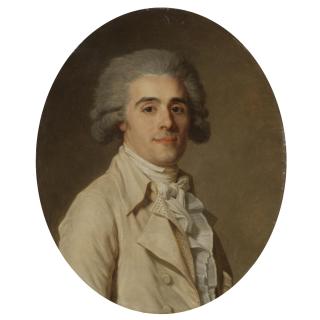 Jean Voille - Portrait Of A Gentleman, Half Length, Wearing White