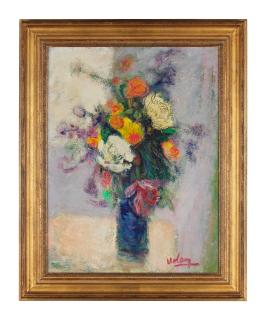 Jean Volang - Bouquet au vase bleu