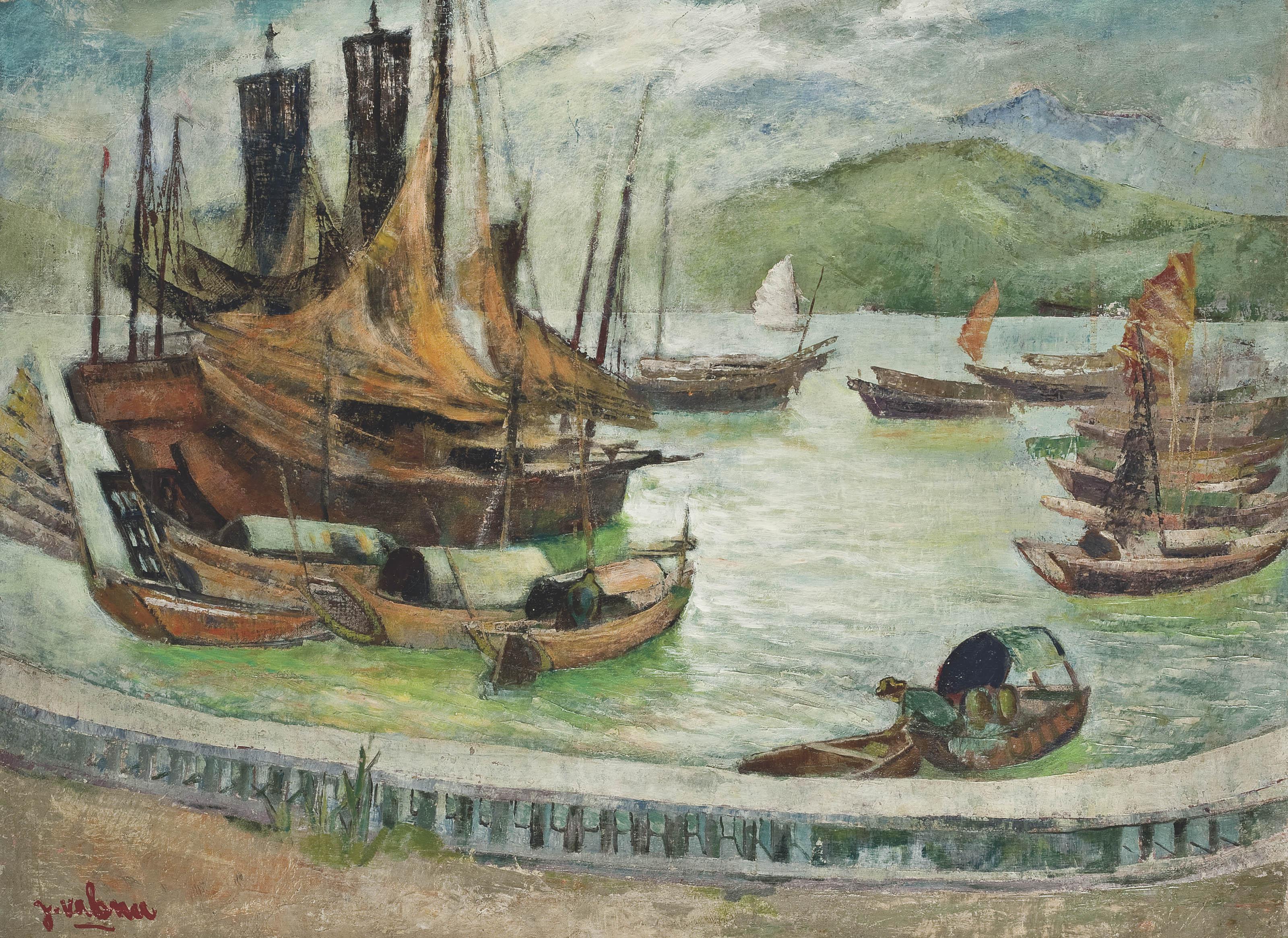 Jean Volang - Junkboats in the Cheung Chau Harbour