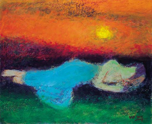 Jean Volang - La jeune Vietnamienne couchee (the reclining Vietnamese girl)